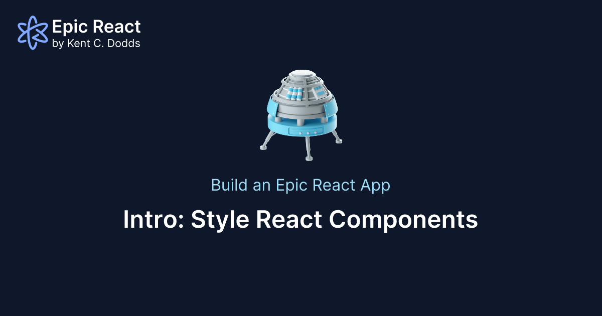 Intro | Epic React by Kent C. Dodds